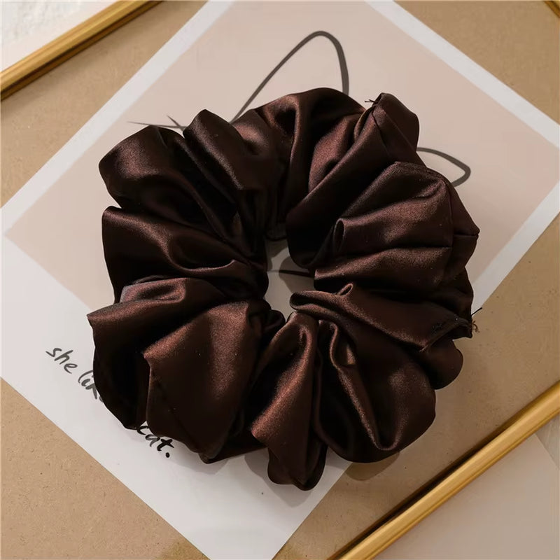Hot Girl Luxe Satin Scrunchie – Super Wide, Bold & Smooth Hair Tie for All Hair Types 