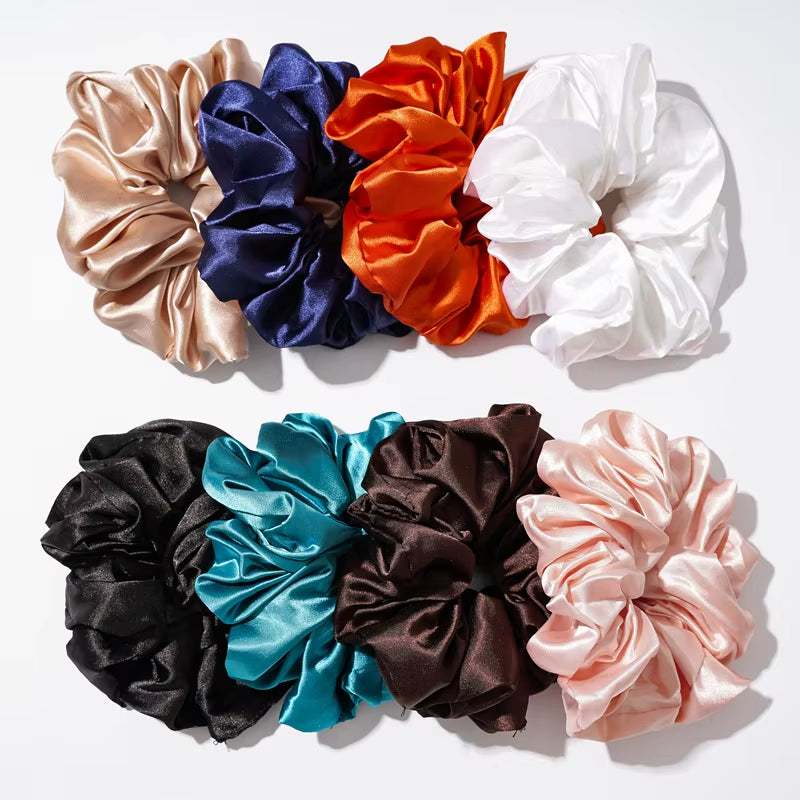 Hot Girl Luxe Satin Scrunchie – Super Wide, Bold & Smooth Hair Tie for All Hair Types 