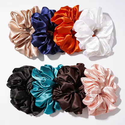 Hot Girl Luxe Satin Scrunchie – Super Wide, Bold & Smooth Hair Tie for All Hair Types 
