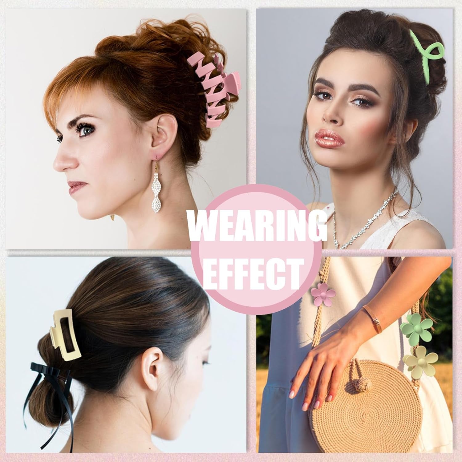 12-Piece Colorful Claw Clip Set – Multi-Shape, Non-Slip Hair Clips for Women & Girls 