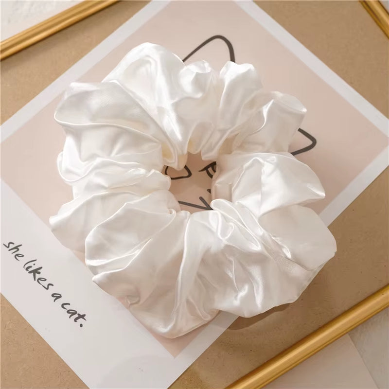 Hot Girl Luxe Satin Scrunchie – Super Wide, Bold & Smooth Hair Tie for All Hair Types 