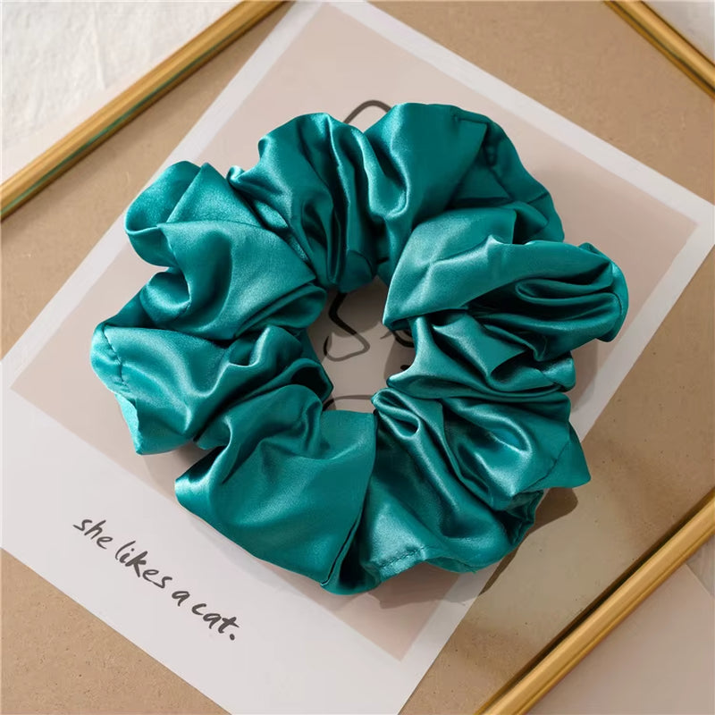 Hot Girl Luxe Satin Scrunchie – Super Wide, Bold & Smooth Hair Tie for All Hair Types 