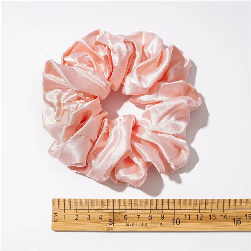 Hot Girl Luxe Satin Scrunchie – Super Wide, Bold & Smooth Hair Tie for All Hair Types 