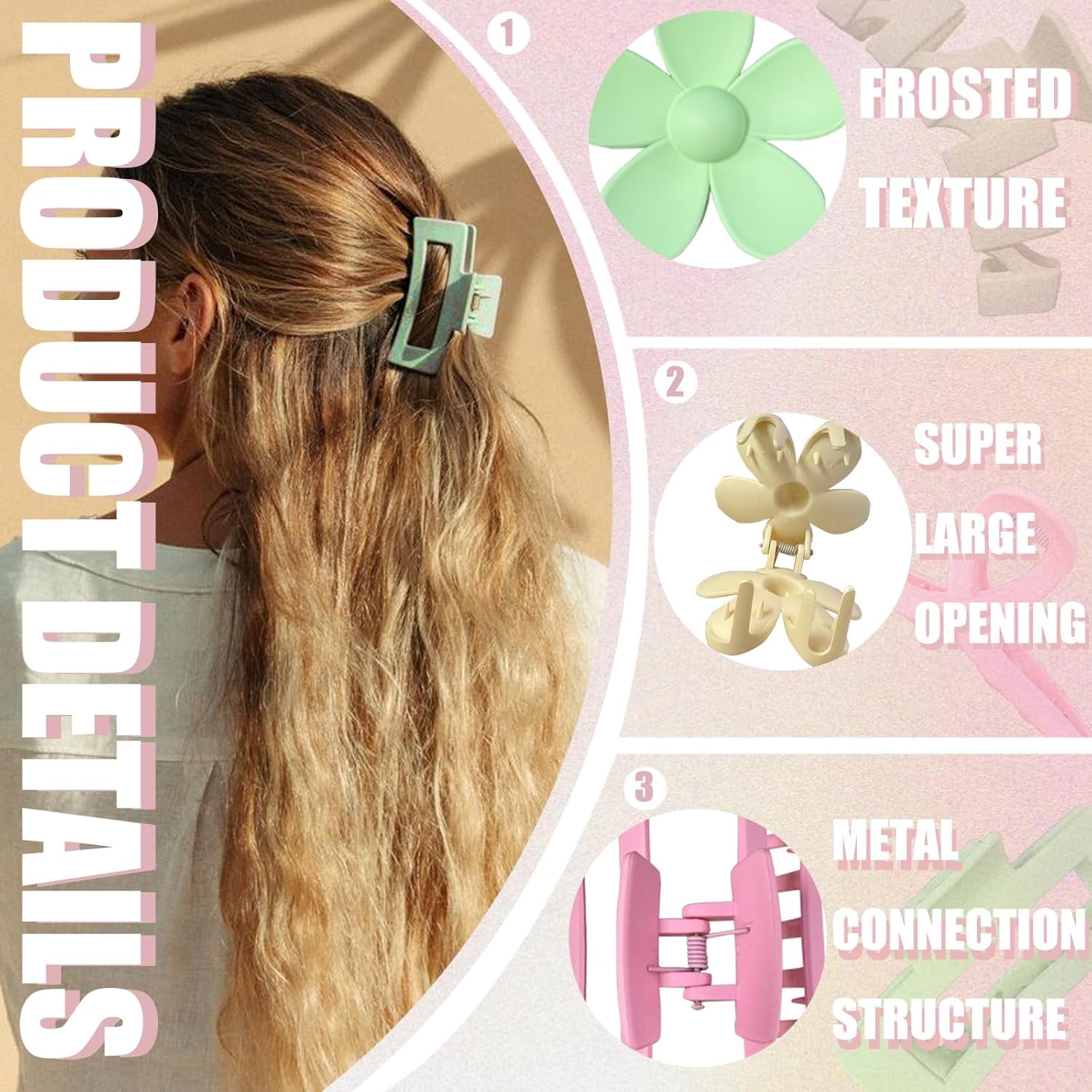 12-Piece Colorful Claw Clip Set – Multi-Shape, Non-Slip Hair Clips for Women & Girls 